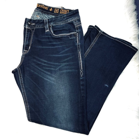 🚫SOLD!👖|•ROCK REVIVAL•| STUNNING Jacklyn Easy Boot Jeans Plus Size 36👖 - Picture 8 of 12